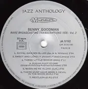 LP - Benny Goodman And His Orchestra - Rare Broadcasting Transcriptions 1935 Vol. 2