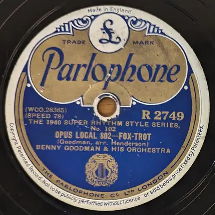 Benny Goodman And His Orchestra - Stealin' Apples / Opus Local 802