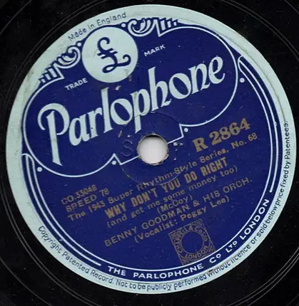 Benny Goodman And His Orchestra - Six Flats Unfurnished / Why Don't You Do Right