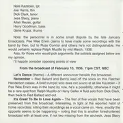 CD - Benny Goodman And His Orchestra - The NBC Broadcasts From Chicago's Congress Hotel, 1936 Volume Three - Mono