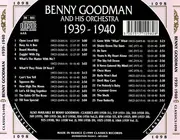 CD - Benny Goodman And His Orchestra - 1939-1940