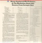 LP - Benny Goodman & His Orchestra - At The Madhattan Room 1937; Encores From Carnegie Hall