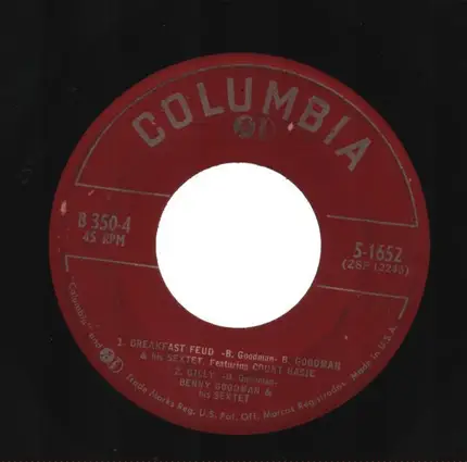 Benny Goodman & His Sextett - Breakfast feud/Gily/Liza/As long as I live