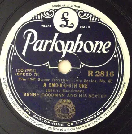 Benny Goodman Sextet - Good Enough To Keep / A Smo-o-o-oth One