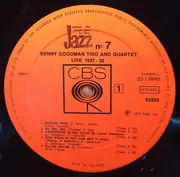 LP - Benny Goodman Trio And The Benny Goodman Quartet - Live 1937-38