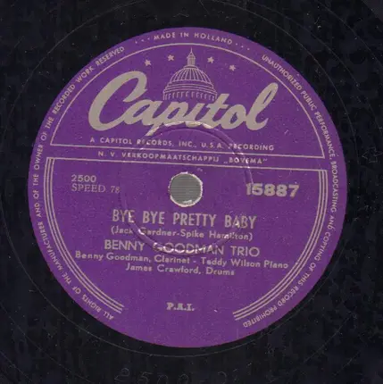 Benny Goodman Trio - Bye Bye Pretty Baby - When You're Smiling
