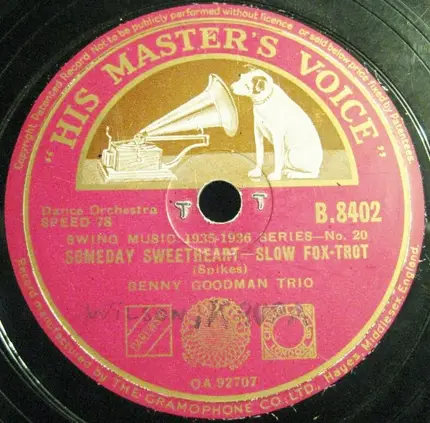 Benny Goodman Trio - Who / Someday Sweetheart