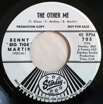 Benny Martin - Stick Your Finger In A Glass Of Water / The Other Me