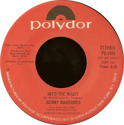 Benny Mardones - Into The Night