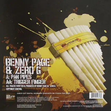 Benny Page & Zero G - Pan Pipes / Trigger Finger