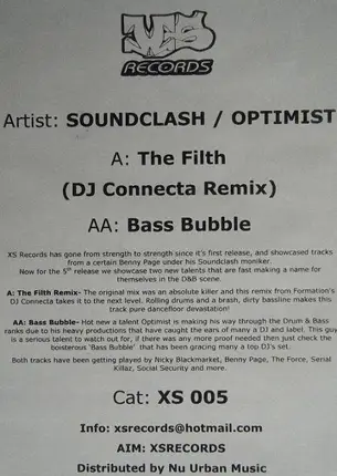 Benny Page / Optimist - The Filth (Connecta Remix) / Bass Bubble