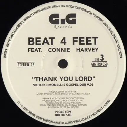 Beat 4 Feet Feat. Connie Harvey - Thank You Lord
