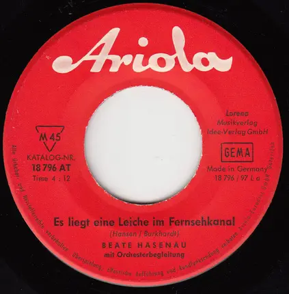 Beate Hasenau - Es Liegt Eine Leiche Im Fernsehkanal
