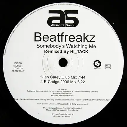 Beatfreakz - Somebody's Watching Me