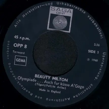 Beauty Milton - Olympiade... Auch Für Küsse A'Gogo / Es Liegt An Dir