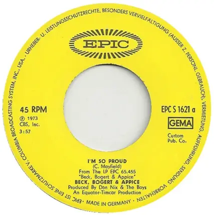 Beck, Bogert & Appice - I'm So Proud