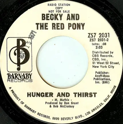 Becky And The Red Pony - (Baby) I Get The Same Old Feelin'