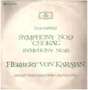 LP - Beethoven (Karajan) - Symphonies Nos. 8 & 9 - Tulip rim