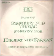 LP - Beethoven (Karajan) - Symphonies Nos. 8 & 9 - Tulip rim