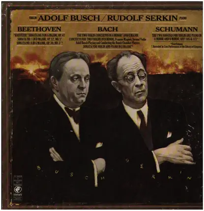 Beethoven / Bach / Schumann - "Kreutzer" Sonata No.9 In A Op.47 / Sonata No.1 In D Major Op.12 No.1 / Sonata No.8 In G Major Op.3
