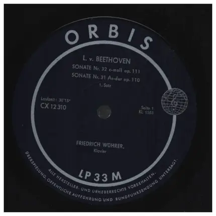 Beethoven / Friedrich Wührer - Sonate 30-32