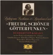 LP - Beethoven - IX. Symph d-moll, Karajan bei der Probe und Aufnahme des 4. Satzes - Gatefold + booklet