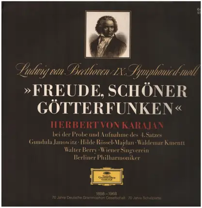 Beethoven - IX. Symph d-moll, Karajan bei der Probe und Aufnahme des 4. Satzes