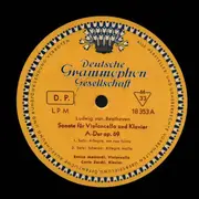LP - Beethoven / Mozart - Sonate Für Violoncello Und Klavier A-Dur Op. 69 / Sieben Variationen Über Das Duett 'Bei Männern, Welche Liebe Fühlen' Aus Der Oper 'Die Zauberflöte' - Mono, tulip rim