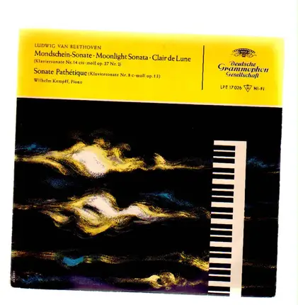 Beethoven - Mondschein-Sonate, Sonate Pathetique,, W.Kempff, Piano