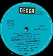 LP - Beethoven - Messe C-Dur, op.86 - Gatefold