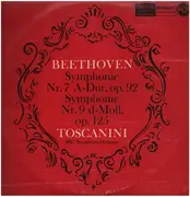 LP - Beethoven / Toscanini, NBC Symphonie Orch. - Symphonie Nr.7 A-Dur, op.92,; Nr.9 d-Moll op.125 - Gatefold