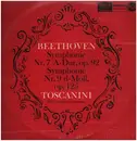 LP - Beethoven / Toscanini, NBC Symphonie Orch. - Symphonie Nr.7 A-Dur, op.92,; Nr.9 d-Moll op.125 - Gatefold