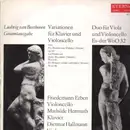 LP - Beethoven - Variationen für Klavier und Violoncello / .. (Erben, Hermuth,..)