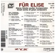CD - Beethoven, Chopin, Schubert a.o. - Für Elise - Goldplated CD
