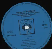 LP - Beethoven - Tripelkonzert (Serkin / Laredo / Parnas) - CBS-Sonderauflage Parnass