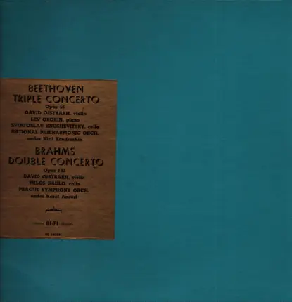 Beethoven/Brahms - Triple concerto Opus 56, Double Concerto Opus 102
