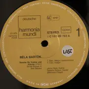 Double LP - Bartók, Szidon - Die 3 Sonaten Für Violine Und Klavier / Sonate Für Violine Solo - Cover