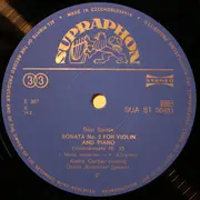 LP - Bartók - Sonata For Violin And Piano No 2 / Sonata For Violin Solo
