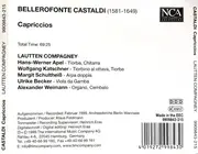 CD - Bellerofonte Castaldi - Lautten Compagney - Capriccios