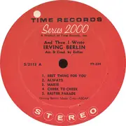LP - Bellini - And Then I Wrote... Irving Berlin