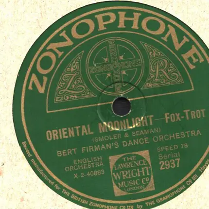 Bert Firman's Dance Orchestra - Oriental Moonlight / Side By Side