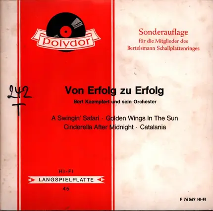 Bert Kaempfert & His Orchestra - Von Erfolg Zu Erfolg