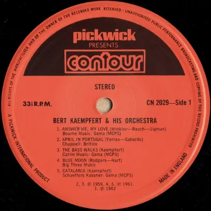 Bert Kaempfert & His Orchestra - And His Orchestra
