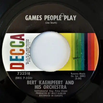 Bert Kaempfert - Love Me Happy / Games People Play