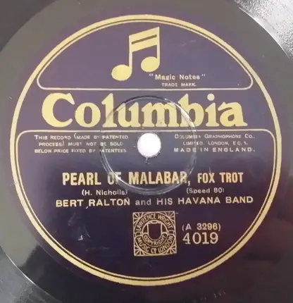Bert Ralton's Havana Band - Carolina / Pearl Of Malabar