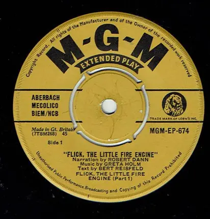 Bert Reisfeld , Greta Holm , Robert Dann - Flick, The Little Red Fire Engine