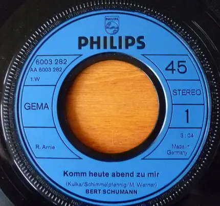 Bert Schumann - Komm Heute Abend Zu Mir