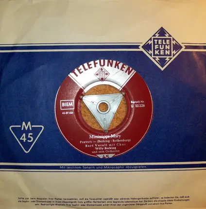 Bert Varell , Willy Berking Und Sein Orchester - Mississippi-Mary / Daddy's Gitarre