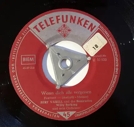 Bert Varell Und Die Benicarlos - Wenn Dich Alle Vergessen / Da, Wo Der Südwind Weht