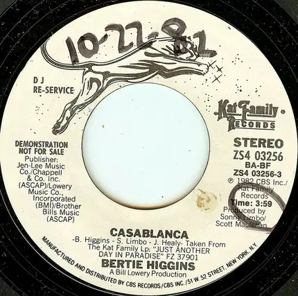 Bertie Higgins - Casablanca